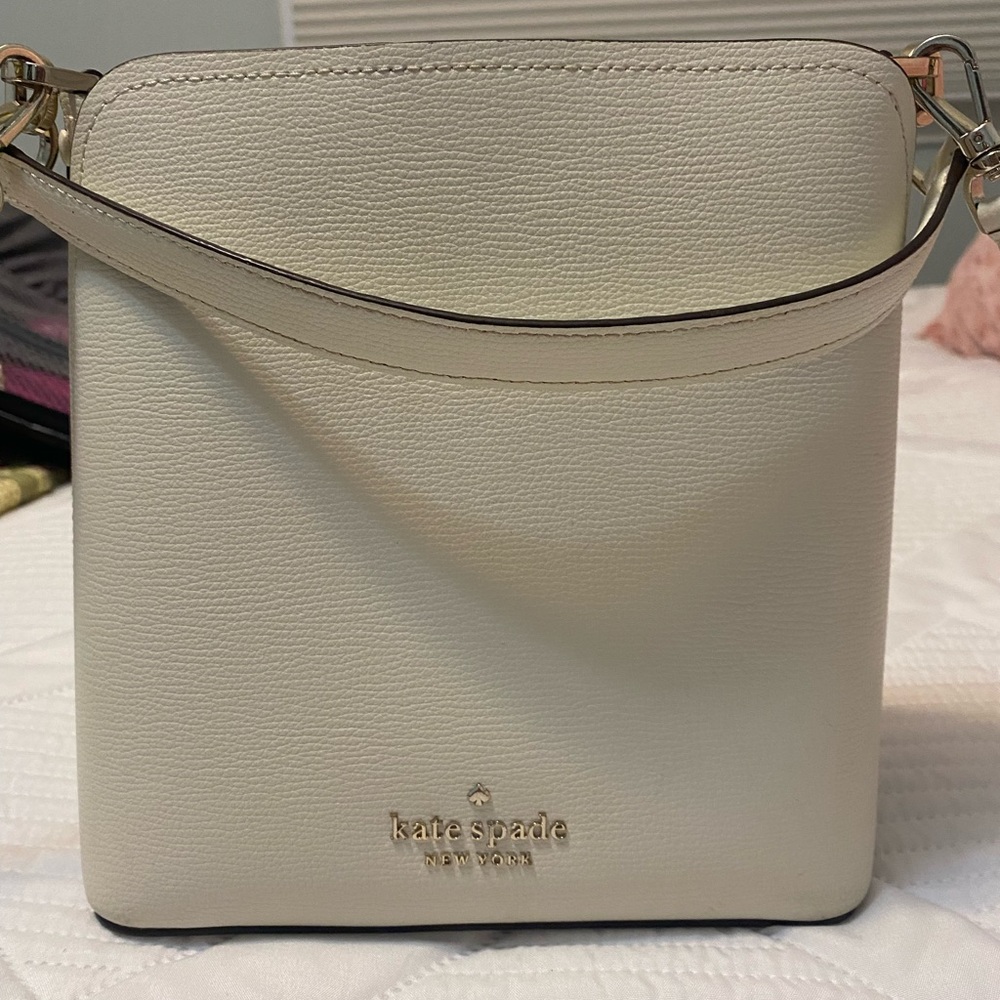 Kate Spade Cream Textured Leather Crossbody